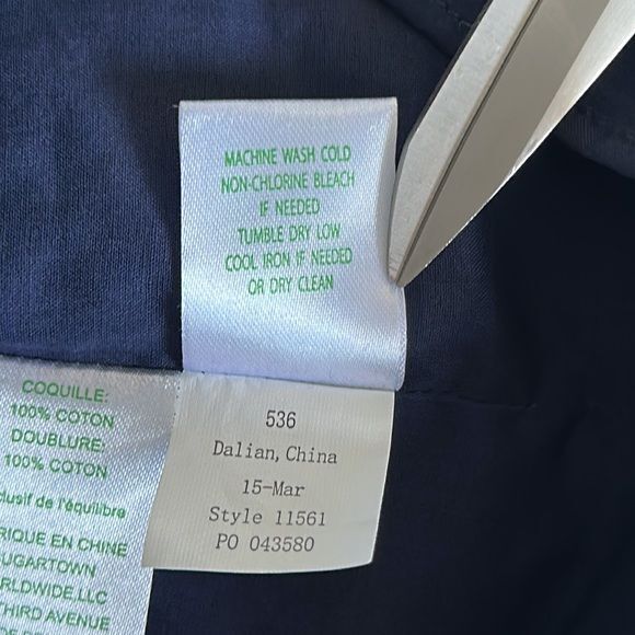 NWT Lilly Pulitzer Annabelle True Navy Gold Lace Stripe Shift Dress Size 00 - Picture 11 of 16